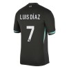 Camiseta de fútbol Liverpool Luis Diaz 7 Segunda Equipación 2024-25 - Hombre